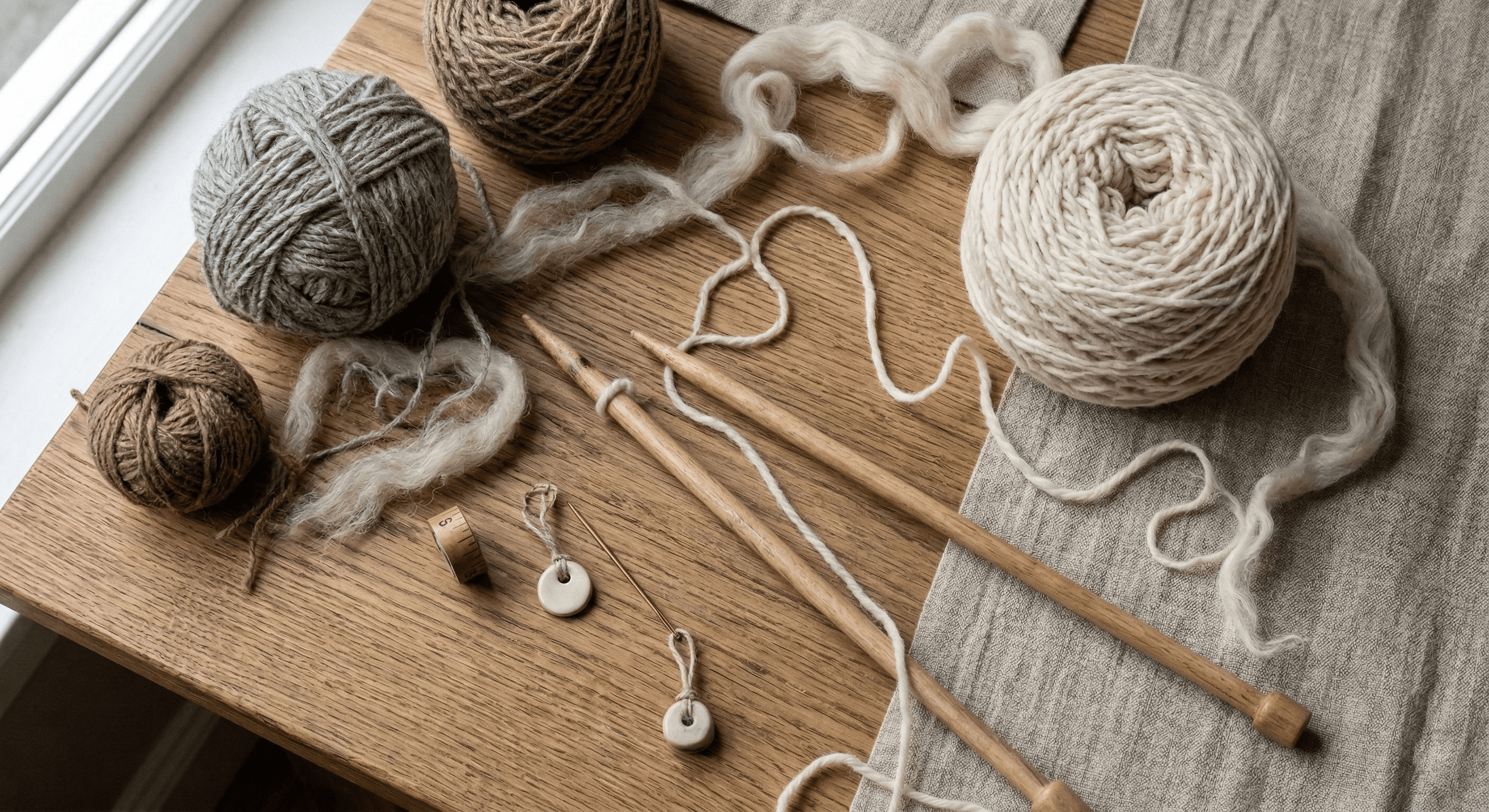 Hands sorting through raw wool material
